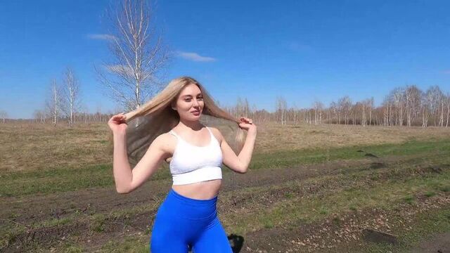 Belovefree - Was fucked in a field [homemade, private, tik tok, on camera, blowjob, anal, Russian, Ukrainian, doggy style, in the mouth, ours]