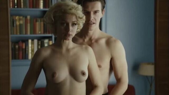 Naked breasts of Ana De Armas and threesome in the image of Marilyn Monroe