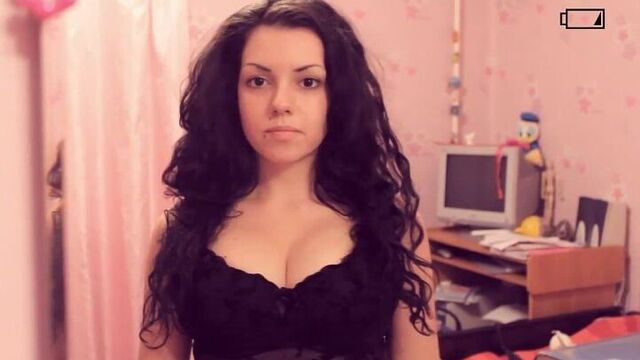 The girl showed size 4 breasts