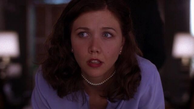 Maggie Gyllenhaal naked in the movie "Secretary" (2001)