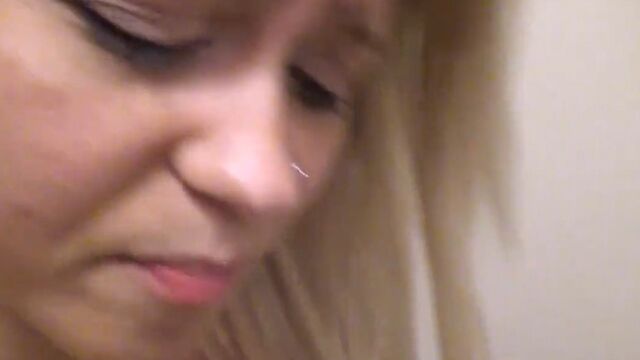 Brother fucks his sister doggy style in the bathroom