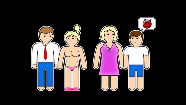 Hot mom satisfies sex game with cheeky son