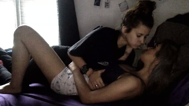 Hot amateur lesbians fucking in dorm room