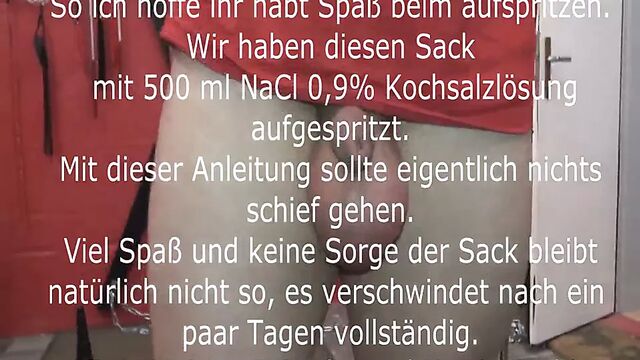 Anleitung Hodensackinfusion scrotal infusion with scrotum