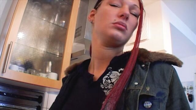 Fabulous German babe gets her shaved pussy covered in cum
