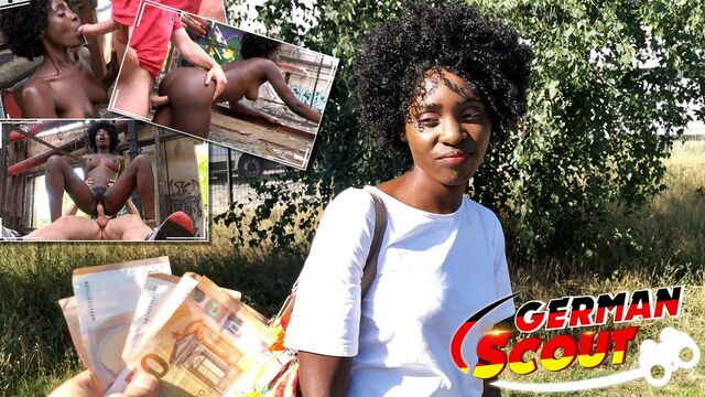 German Scout - Ebony Milf Zaawaadi Public Pickup Sex for Cash