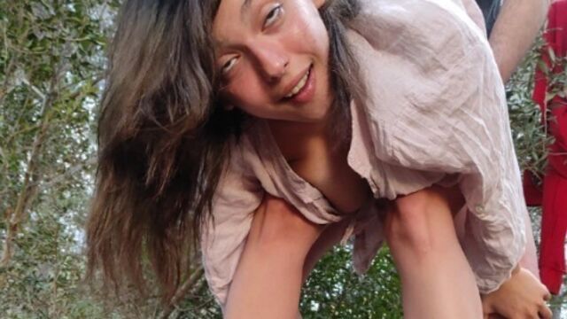 Cumming in a girl in the forest