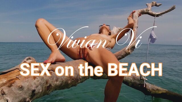 Sex on the beach - he fucked me on the beach in all positions, took my tight ass and entered my mouth