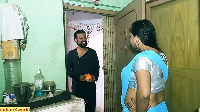 Hot Desi Bhabhi Secretly Sex With House Owner's Son!! Hindi WebSeries sex