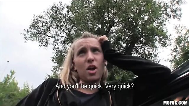 Public Pick Ups - Czech straight girl picked up for public sex