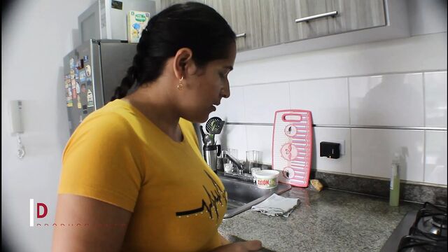 Horny stepmom gives Viagra to her stepson - Spanish porn