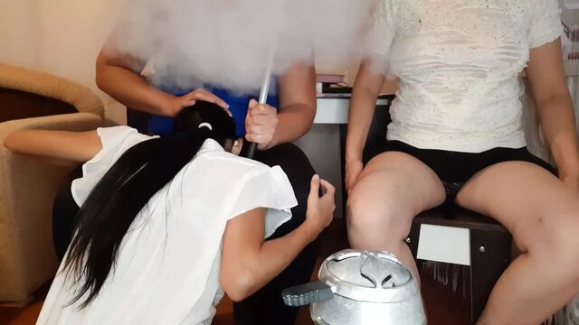 The waitress gave me and my friend cunnilingus - Lesbian-illusion