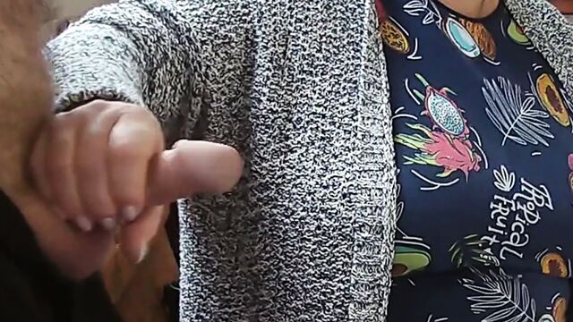 During a break he jerks my dick #2
