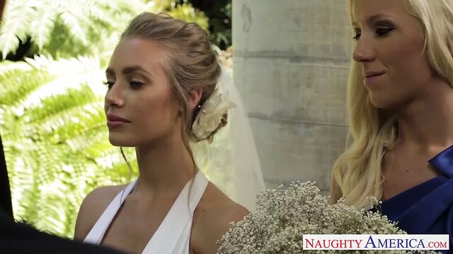 Sexy blonde bride Nicole Aniston gets fucked