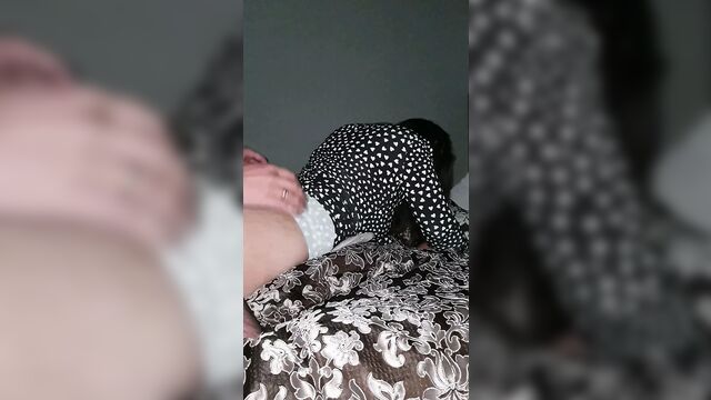 Stepmom stuck under bed, fucked by stepson