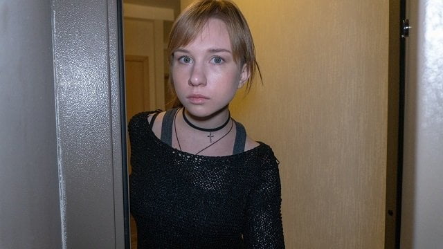 Debt4k. young debtor pays off her debts using her tender mouth