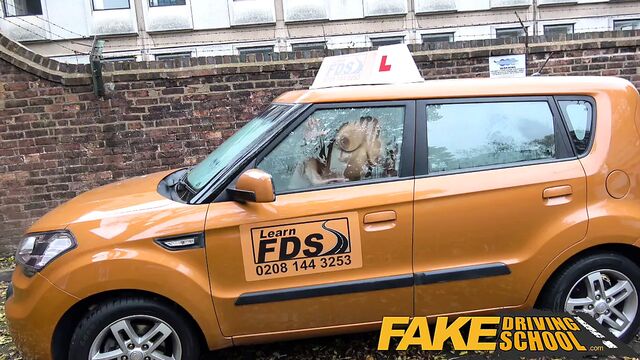 Fake Driving School cute petite black girl with nice tits