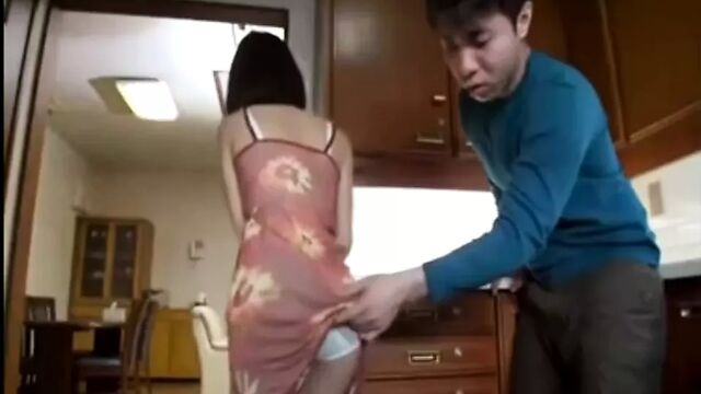 Japanese mom seduces son's girlfriend part 1