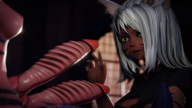 Warm-up Meru and Liz (Futa sex) Sextoon World [3D, sex, porn, hentai 18+]