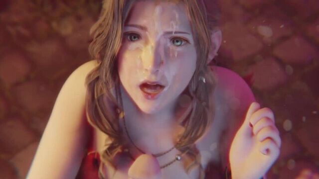 Aerith Handjob Facial [Final Fantasy - 60fps Full HD] Sextoon World 3D, sex, porn, hentai 18+
