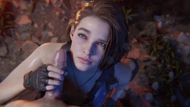 Jill Valentine Facial Handjob [Resident Evil REMAKE - 60fps Full HD] Sextoon World 3D, sex, porn, hentai 18+