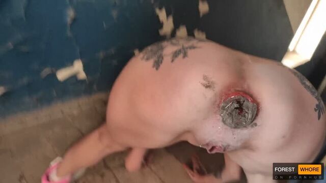 Sticks DIRT in the ASS and EATS garbage Forest Whore - Hardcore risky public play and extreme dirty humiliation, Amateur, Ukraine Pissing