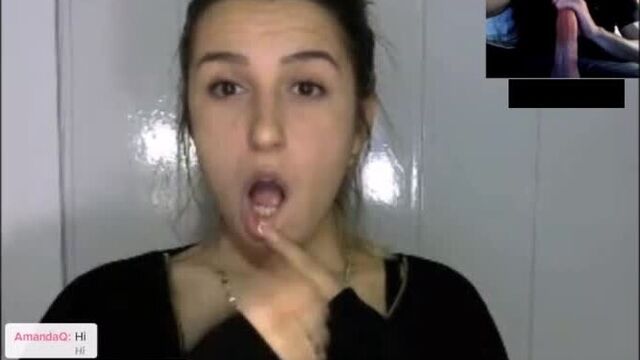 Chat Roulette reaction to a big dick Sex webcam young