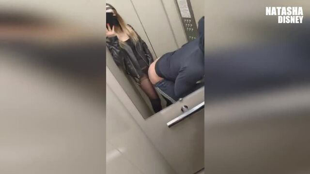 Straponit a boy in an elevator, strap-on from a young mistress [femdom, strapon, facesitting, cunnilingus, blowjob, strap-on, pegging]