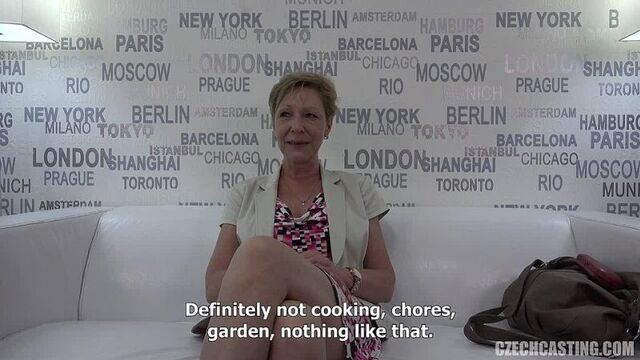 Grannies with big tits rarely come to porn casting in the Czech Republic