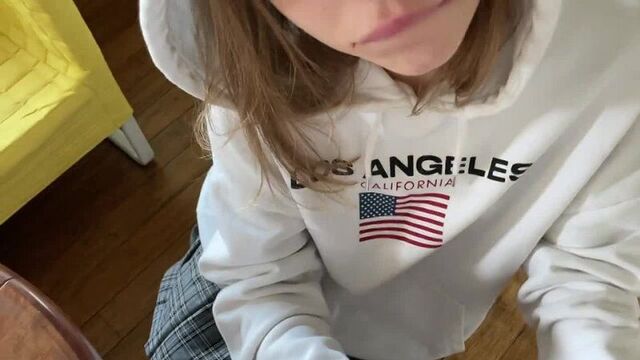 Californiababe - I was almost late for university, because the guy again demanded a blowjob porn sex sex teen porn student pornhub young