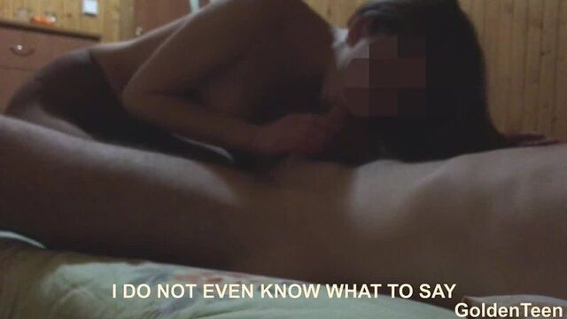 While my friend was sleeping, I gave her boyfriend a blowjob