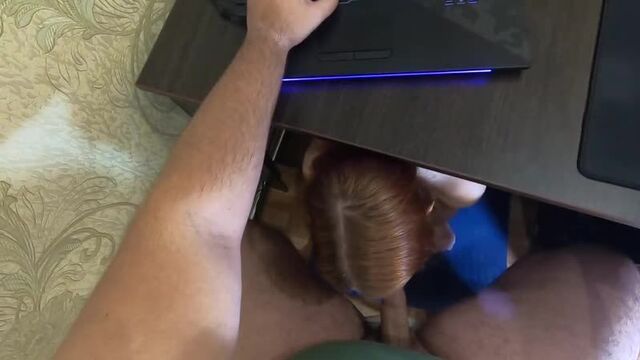sucks under the table