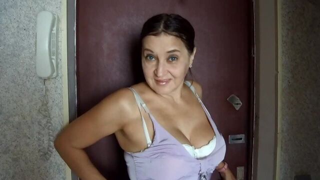 Unfaithful Russian wife Alina Tumanova fucked with a neighbor and received a lot of sperm in the anal. Blowjob SexWife Russian MILF Mature Moms
