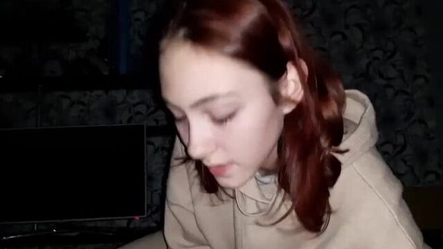 Blowjob from a young beautiful student on the register. Russian homemade porn. dumping the ex. Fucking a young whore in the mouth
