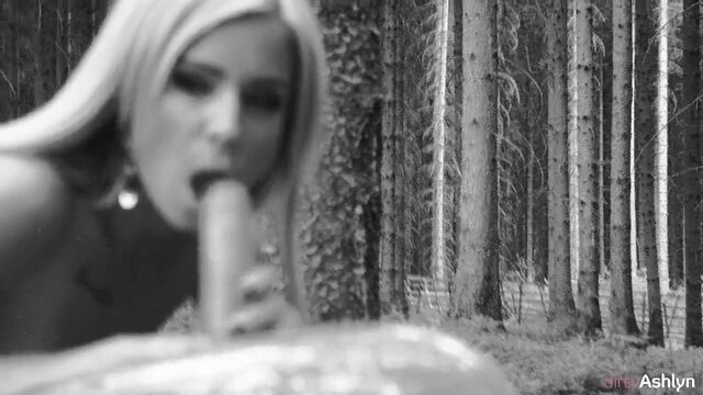 Erotic photo shoot in the forest