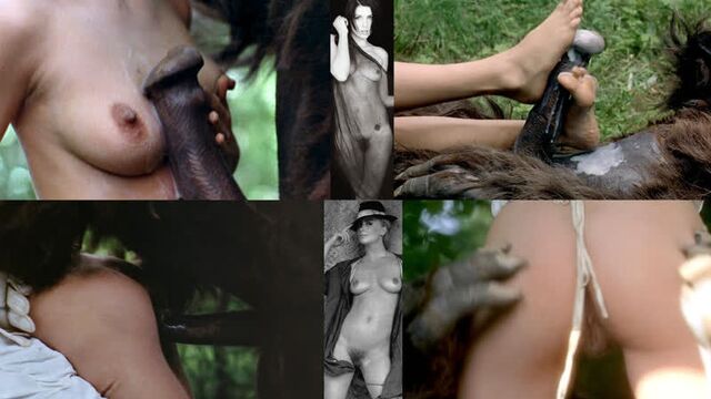 The beast fucked whore Sirpa Lane and actress Sadie Frost. Beautiful celebrities and a werewolf. Porn and sex. Cumshot porn and sex