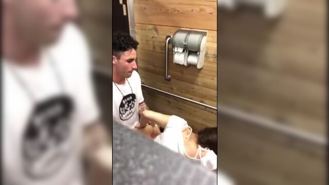 Fucking in the toilet of the club blowjob doggystyle in the ass 18+ anal Club restroom Ashley Anderson Alina Lopez Lena Paul Haley Reed Alex Blake Stude