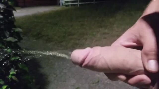 Jerking off on the street without fear of anyone