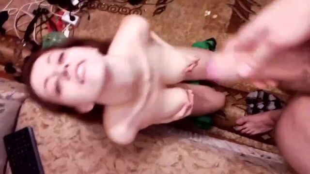 Homemade porn with young people. cum on fucking Russian whore