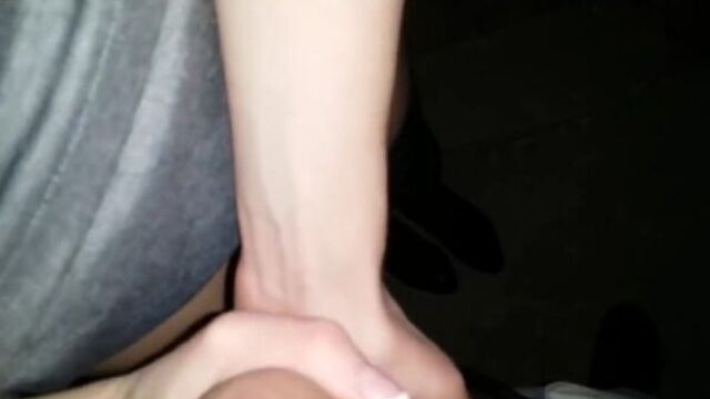 Girl plays with big dick_
