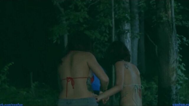 Swamp monster and lustful students [film No fucking in the forest! (Don't Fuck in the Woods)]