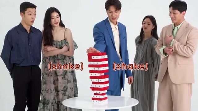 20200521: Lee Min Ho, Kim Go Eun, Woo Do Hwan, Jung Eun Chae and Kim Kyung Nam play Jenga [ENG SUB] cr. The Swoon