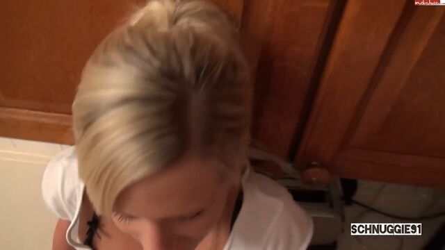 Situated behind a gray-eyed blonde