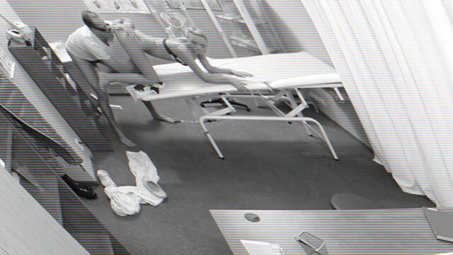 The good doctor greedily blew the patient