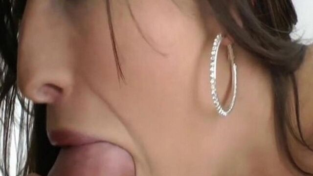 Unreal beauty gives deep blowjob to her hubby