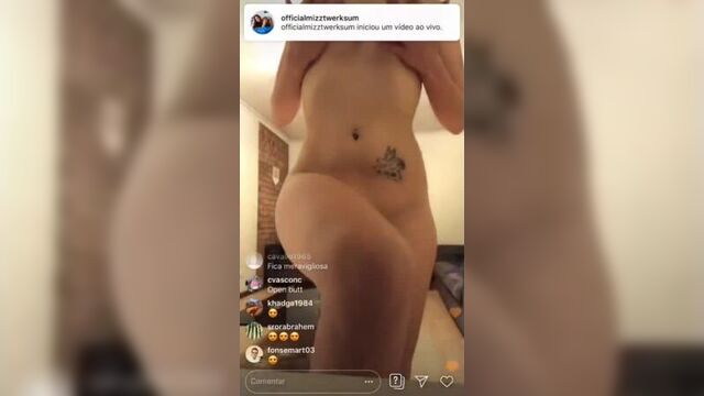 BABY JERKING OFF LIVE INSTAGRAM / GIRLS STUDY / MASTURBATING PUSSY WITH BIG TITS
