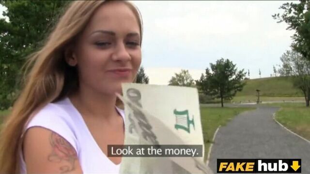 Russian busty chick, who came to the Czech Republic to work, was picked up for money and fucked - homemade private amateur porn Russian