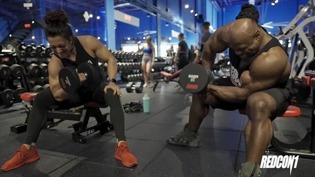 Kai Greene & Valentina Mishina Train Together (Valentina Mishina)