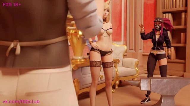 3D Porno Kda undergo casting in porn studios