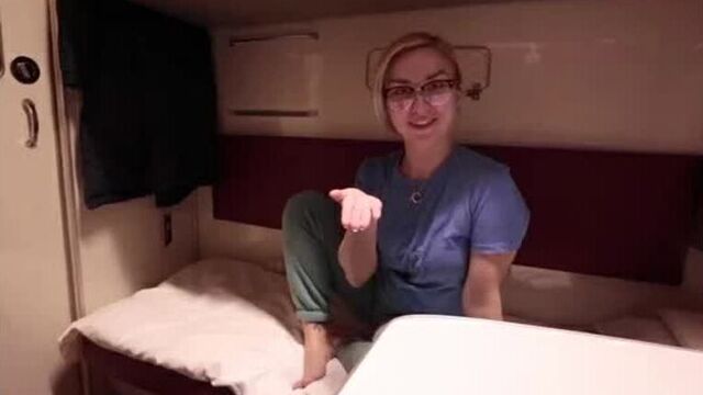 I seduced my neighbor for sex on a long-distance train [Russian porn Russian fucking fucking young girls fucking girls blowjob fucking suck
